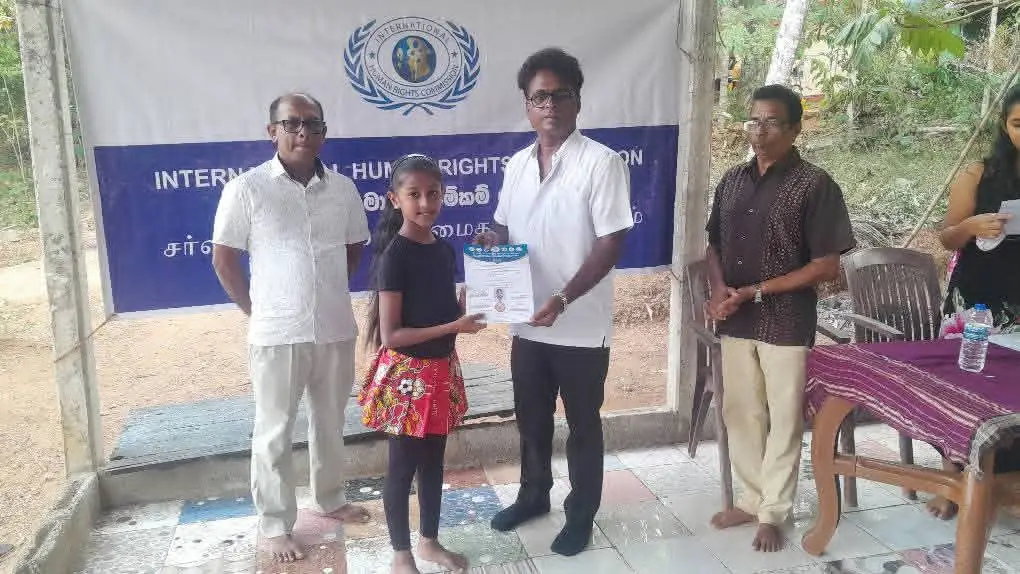 IHRC and Shri Hela Cultural Collaboration Foundation Award Certificates to Batapothalla Art Institute Dance Students