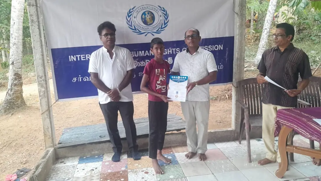 IHRC and Shri Hela Cultural Collaboration Foundation Award Certificates to Batapothalla Art Institute Dance Students