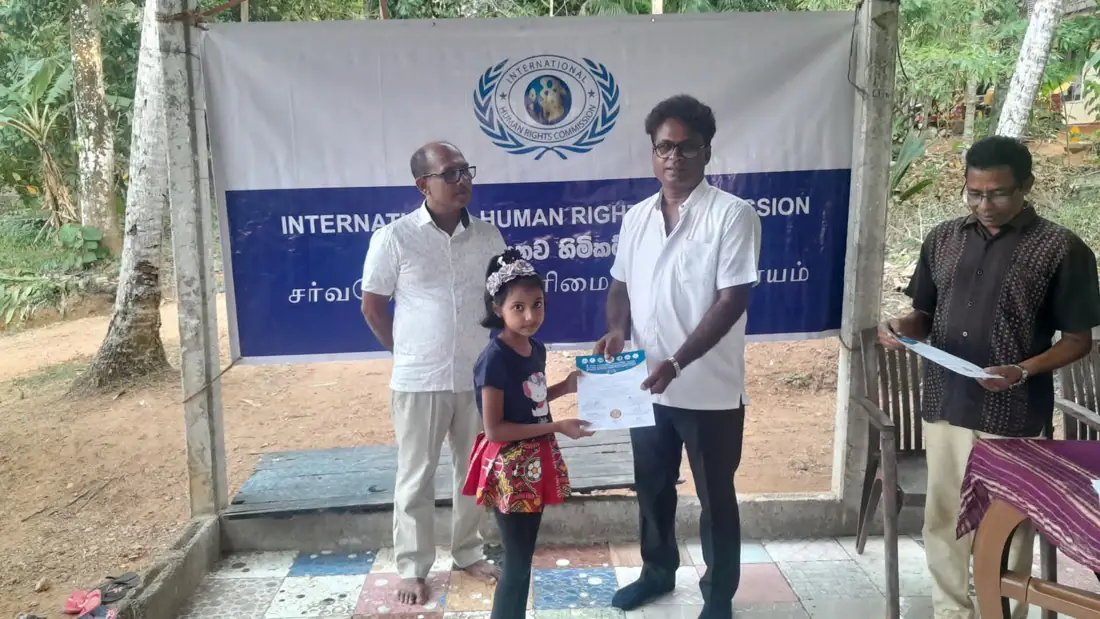 IHRC and Shri Hela Cultural Collaboration Foundation Award Certificates to Batapothalla Art Institute Dance Students