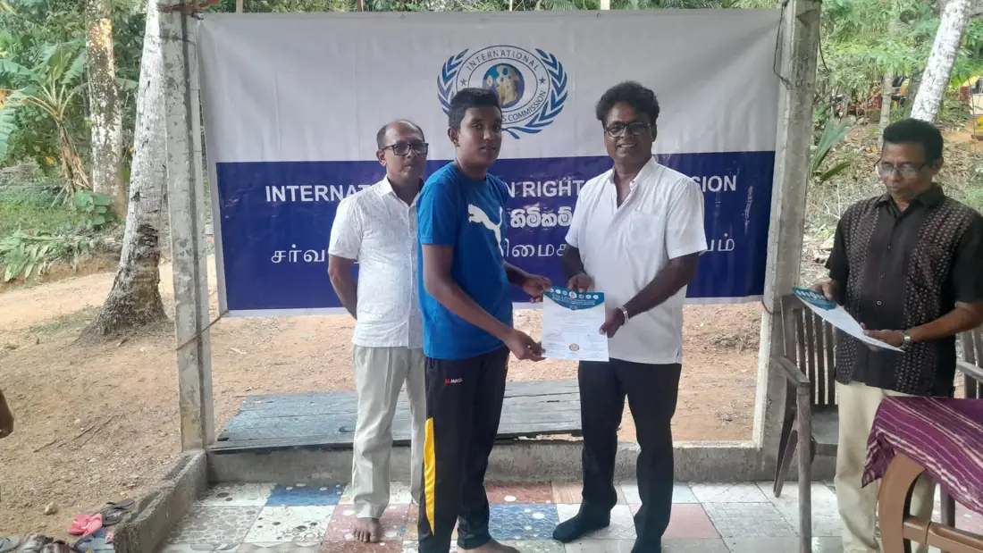 IHRC and Shri Hela Cultural Collaboration Foundation Award Certificates to Batapothalla Art Institute Dance Students