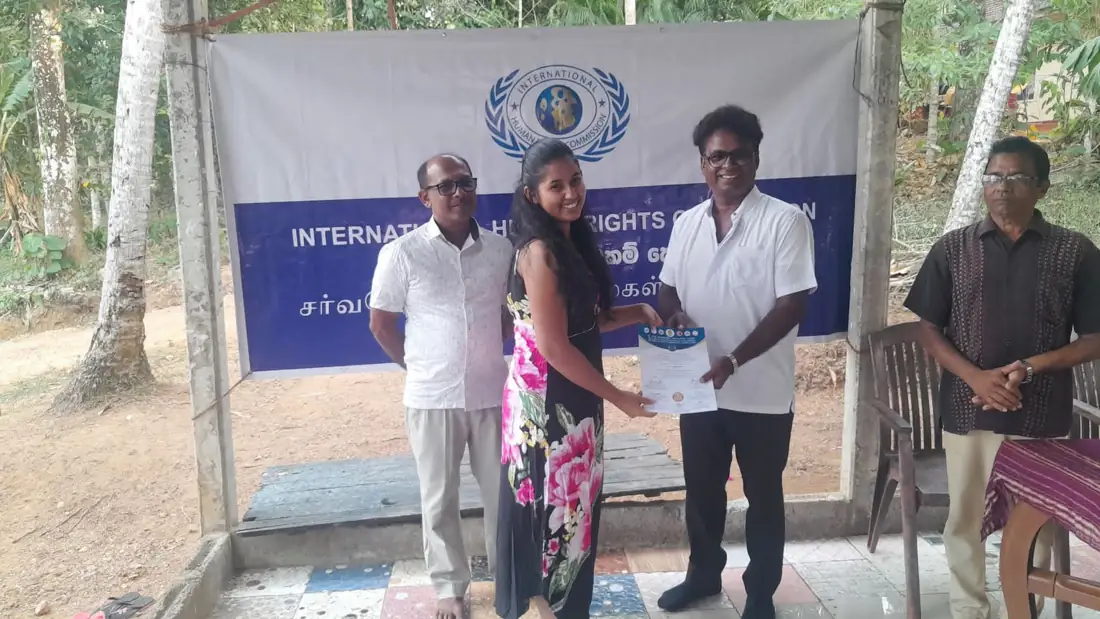 IHRC and Shri Hela Cultural Collaboration Foundation Award Certificates to Batapothalla Art Institute Dance Students